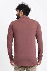 Lupine Jacquard Burgundy Shirt