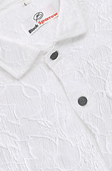 Abstract Jacquard White Shirt
